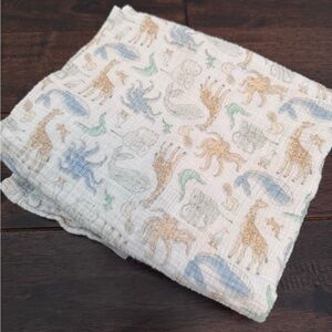 🔥Bundle 2 for $10 | Aden + Anais Muslin Swaddle Blanket, Animal Pattern
